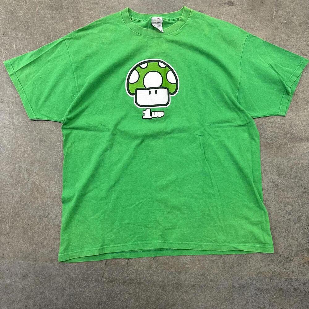 Vintage Mario 1up Mushroom Graphic Shirt Size XL